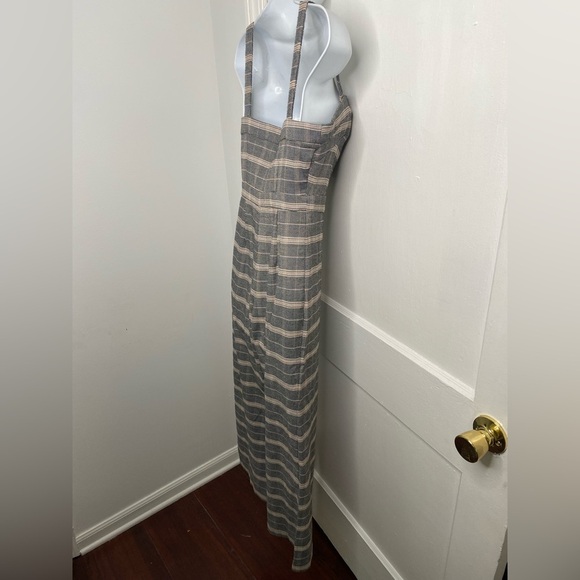 Cupcakes & Cashmere Black Plaid Willa Cropped Jumpsuit w Working Buttons. - Picture 8 of 11